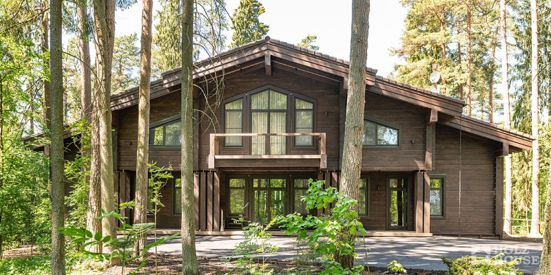 Двухэтажный дом из клееного бруса с террасой и балконом по проекту Австрия v4 - фото 8 на сайте Holz House